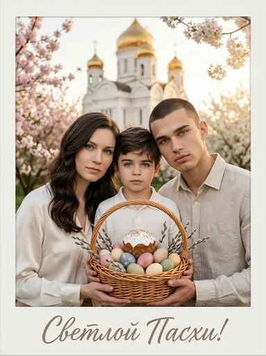 Семейная ИИ фотосессия — пример 6